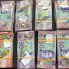 Some of the cash seized