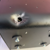 One camera appeared to have been hit with a bullet