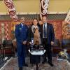Superintendent Rakesh Naidoo, National Ethnic Partnerships Manager; Jessica Tupa’i; and DCE Iwi and Communities Pieri Munro