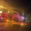 Another vehicle leaves on a tow truck after being stopped by Police. 