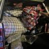 Police discovered more than three quarters of a million dollars in cannabis stacked in a ute.