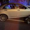 The stolen Honda car after being spiked by Police in Hamilton