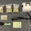One person was arrested following the discovery of drugs and a crossbow in a vehicle in Karaka.