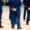 Graduating police officers on parade
