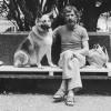 Simon Buis with family dog