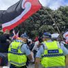 Police at Parliament grounds