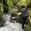 Constable Jordan Steegh with Manaia, the Wellington Police SAR Dog Team 