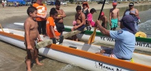 Sergeant John 'JT' Tangaere shared his waka ama skills