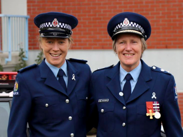 New Constable Laura Jackson with her mother, Superintendent Anna Jackson.