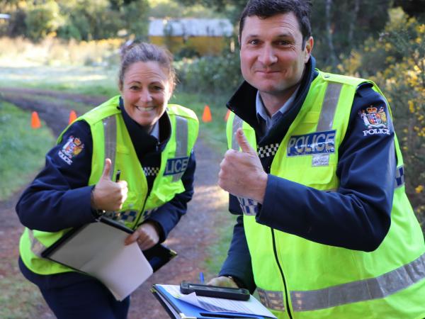 Sgts Sue Burridge and Scott Robinson