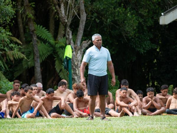 John TANGAERE leads a powhiri