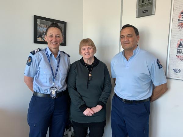 Sgt Steve Mariu, right, with Tasman District colleagues Rosemary Linde and Sgt Andrea Williams