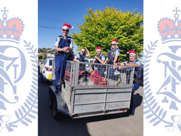The Hawke's Bay team load up and head out to deliver hampers