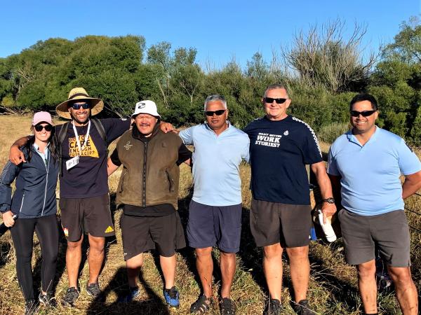 Hawke's Bay Police staff attending Te Taitimu Big Camp wih Trust CEO Zack Makoare