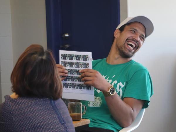 Drive My Life participant Jordan (28) enjoying the learning