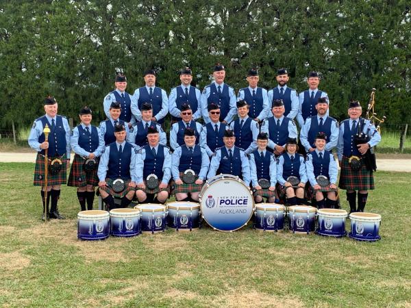 Auckland Pipe Band at Saturday's competition