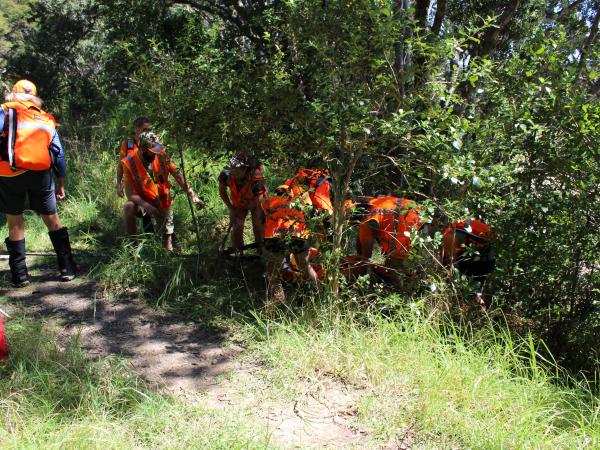 The two-day training included stretcher techniques, navigation, rope skills, shoreline searches and radio and communications.