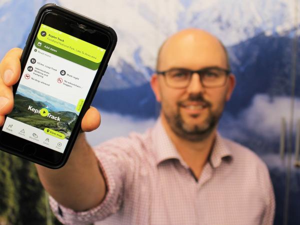 MSC Operations Manager Nathan Watson shows off the app.