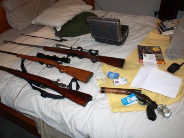 Other weapons located during the search