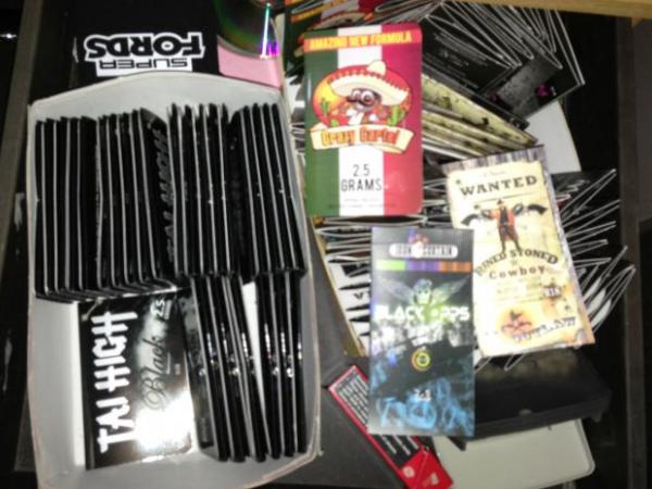 A selection of products seized by Hamilton Police