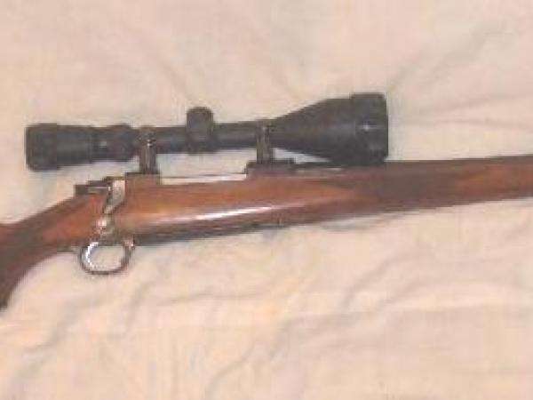 A bolt action Ruger M77 bolt action rifle similar to the one stolen in the burglary