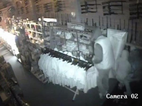 Three offenders in store (right of picture) 