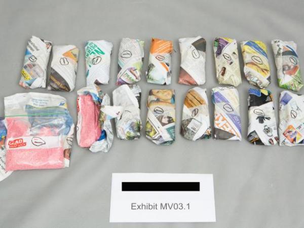 Bags of ContacNT wrapped in newspaper seized during 40 search warrants acroos Auckland and Waikato.