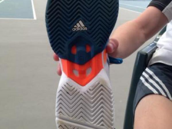 The sole of one of Mr Arber's shoes