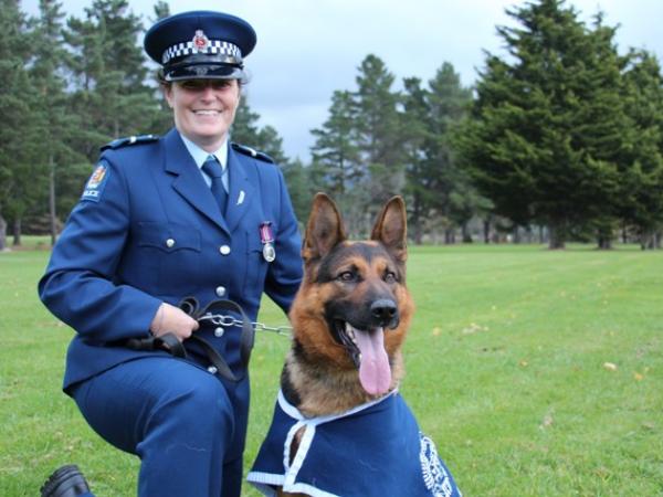 Senior Constable Sue Burridge competed for the first time with her dog Hades.