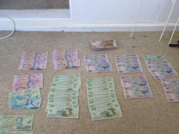 Cash located at the Hikurangi address