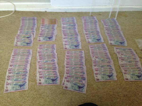 Cash located at the Hikurangi address