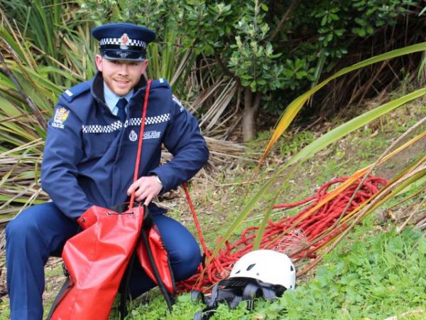 Constable Todd Balogh is ready to climb to new heights with New Zealand Police.
