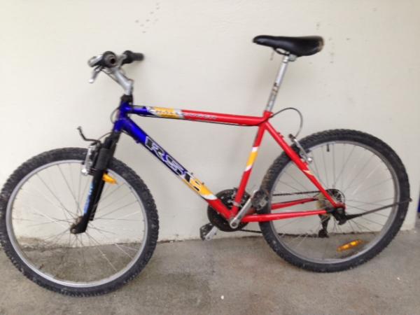 Picture of the coloured mountain bike - if this is your bike or you know whose it is please contact Police