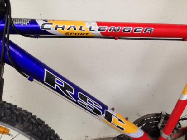 Close up picture of the coloured mountain bike - if this is your bike or you know whose it is please contact Police