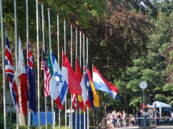 Flags at half-mast