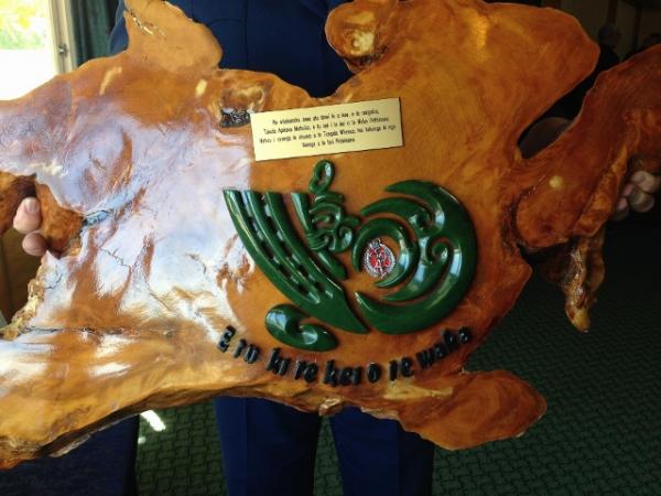 Taonga presented to Dr Apirana Mahuika