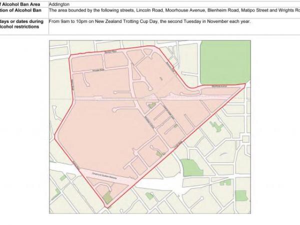 Addington liquor ban area