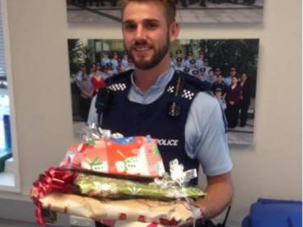 Constable Matthew Samson - rewrapped presents gave cause for smiles
