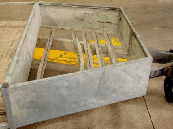 The front end of the recovered trailer