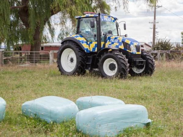Ruaral setting: the Police tractor in its natural habitat