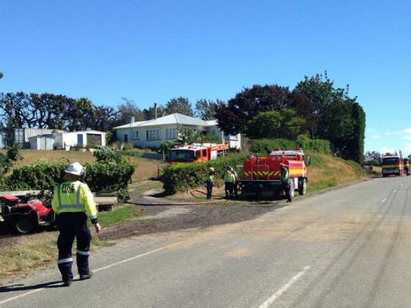 scene of scrub fire near cust