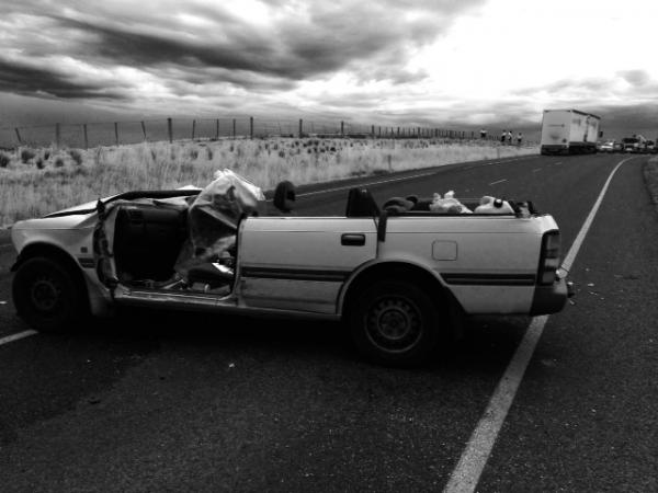 scene of serious crash on SH1 south of Timaru