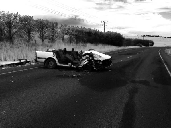 scene of serious crash on SH1 south of Timaru