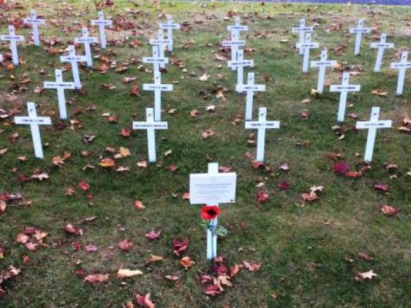 The Field of Remembrance established by the students
