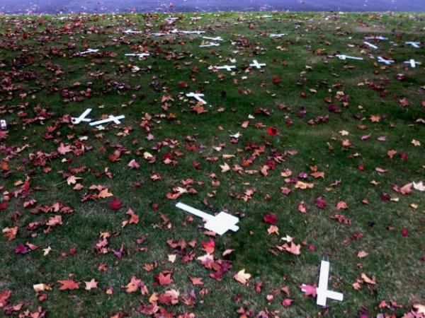 The Field of Remembrance following the attack