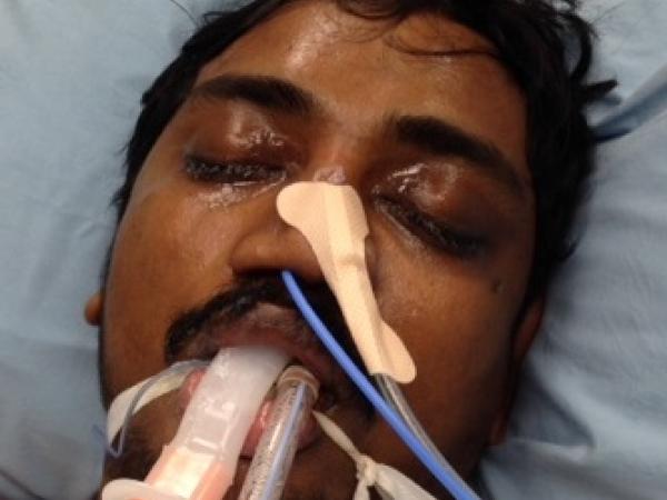 Police urgently need the public's help to identify this man, rescued near Eastbourne on Monday.