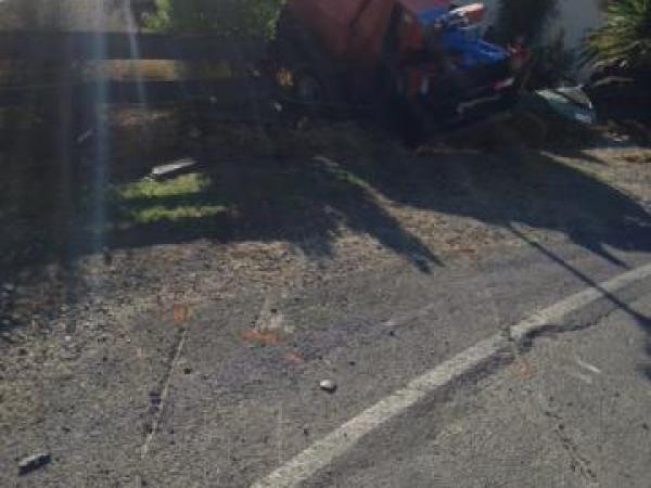 scene of crash on Worsleys Rd
