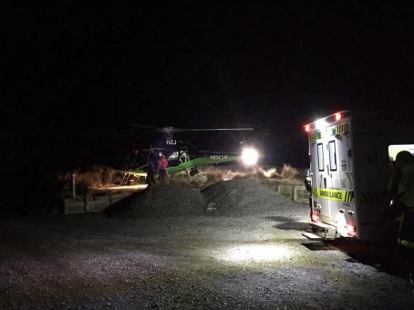 The rescue helicopter before take off