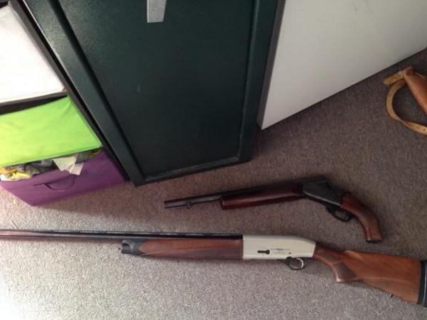 These firearms and gun safe were amongst items recovered