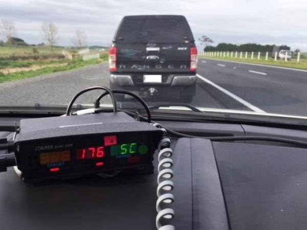 The driver of this vehicle told Police he had no idea he was travelling at 176km/h